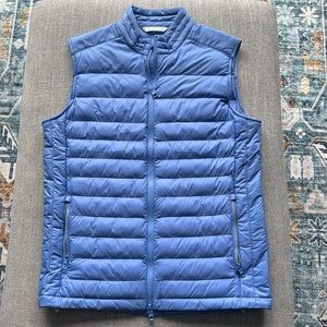 Peter Millar medium blue vest. Unisex. Brand New - tags removed for gifting